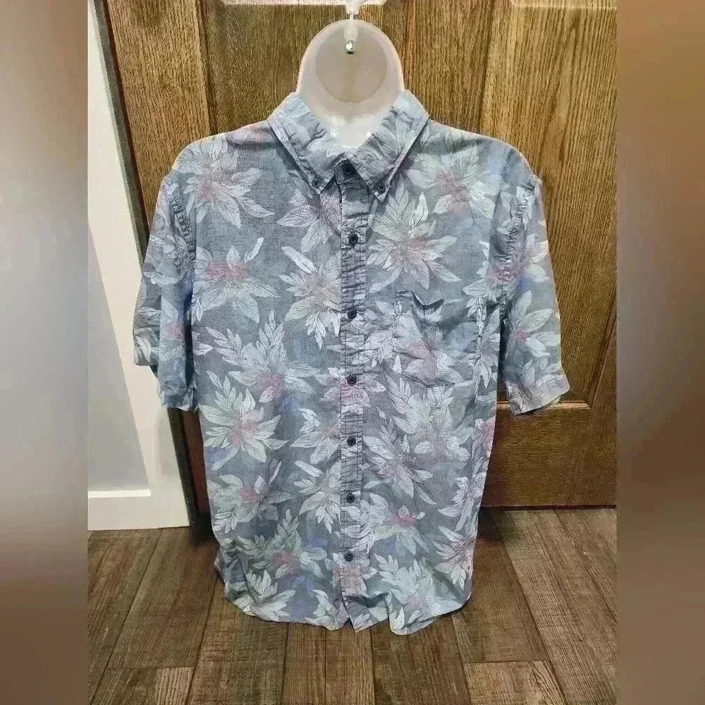 Original Weatherproof Vintage Shirt Short Sleeve Button Down Floral Medium
